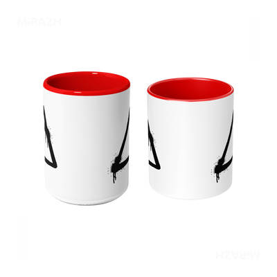 RisingTriangle Ceramic Mug 09 White Red
