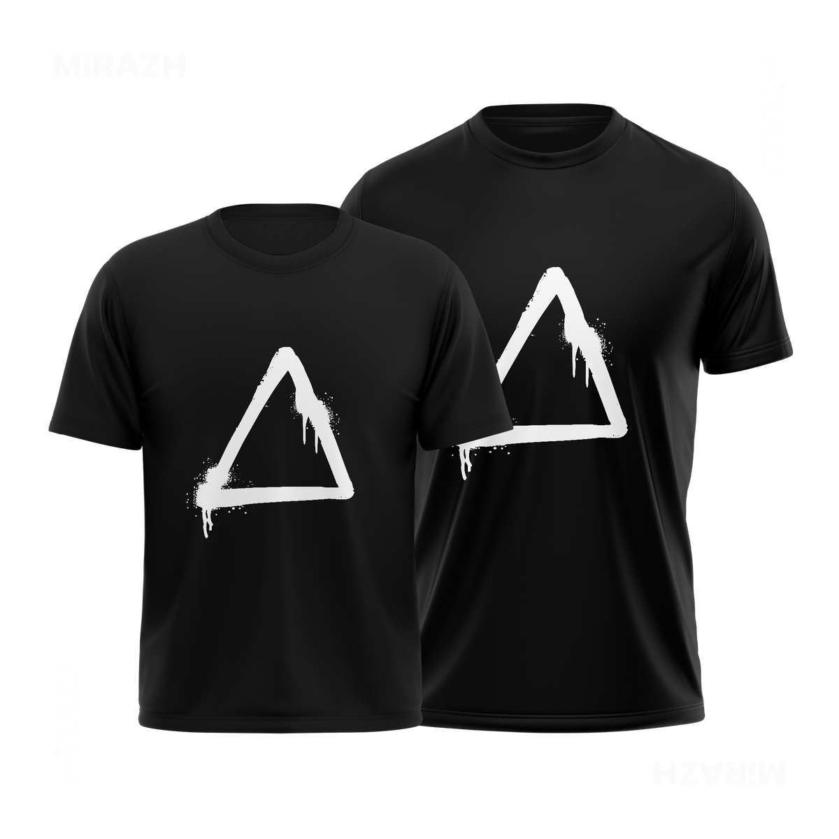 RisingTriangle Couple T Shirt 01 Black