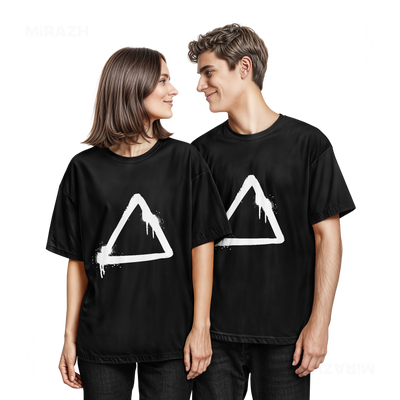 RisingTriangle Couple T Shirt 05 Black