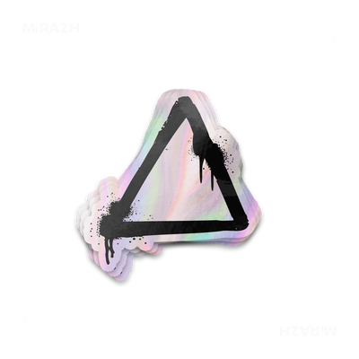 RisingTriangle Die Cut Holographic Sticker 01