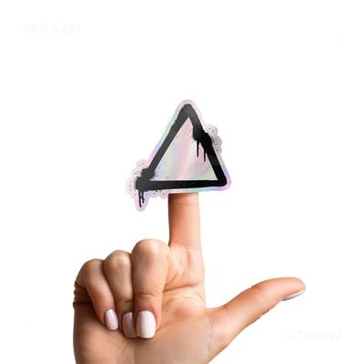 RisingTriangle Die Cut Holographic Sticker 02