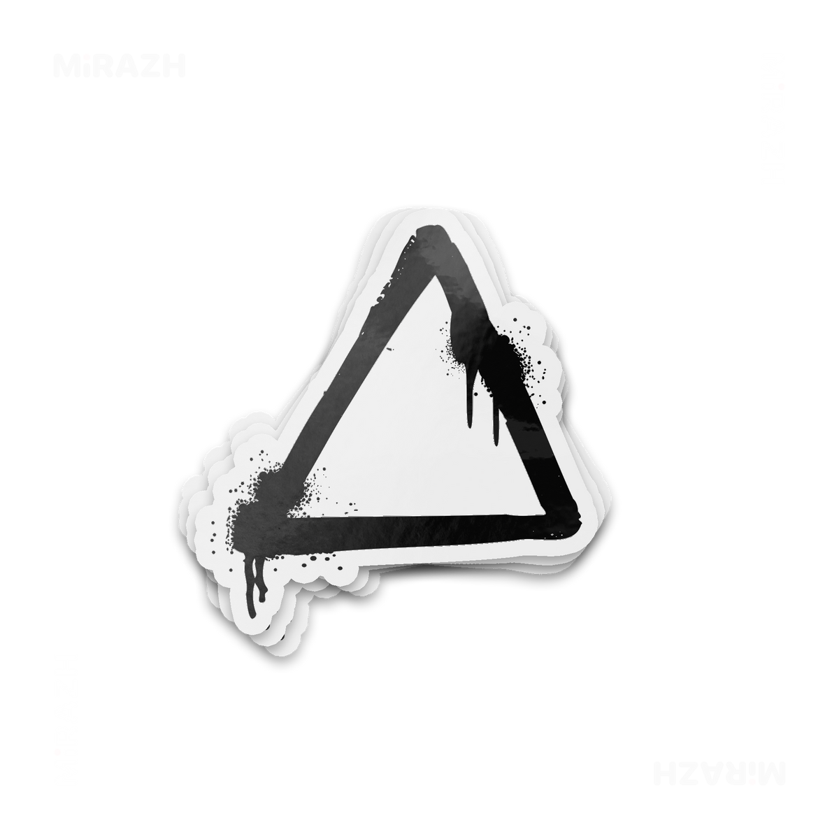 RisingTriangle Die Cut Outdoor Sticker 01 Clear