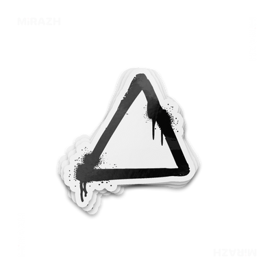 RisingTriangle Die Cut Outdoor Sticker 01 Clear