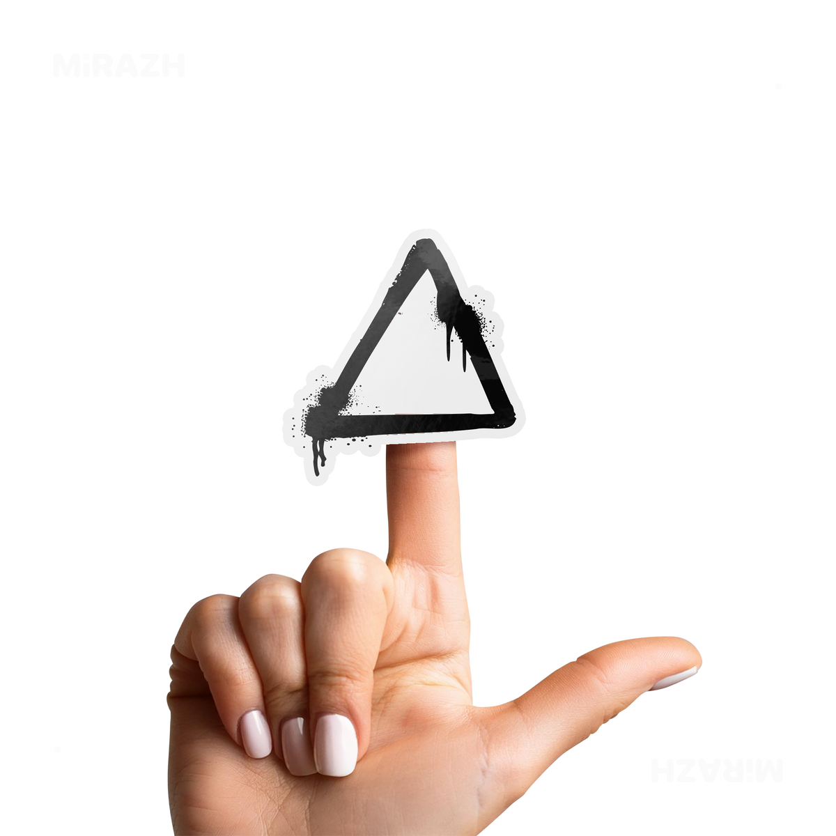 RisingTriangle Die Cut Outdoor Sticker 02 Clear