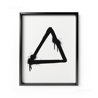 RisingTriangle Framed Poster 01 Black Aluminum