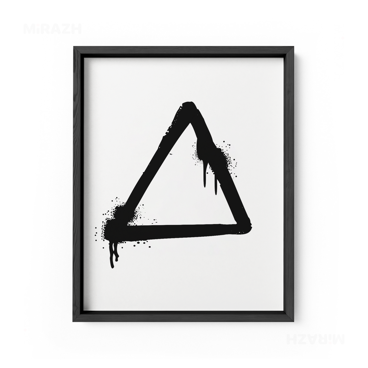 RisingTriangle Framed Poster 01 Black Wood