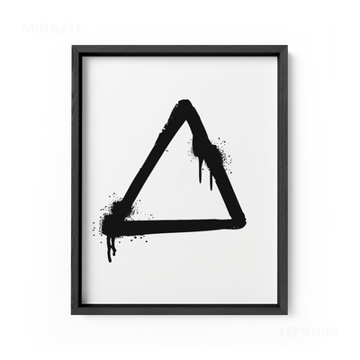 RisingTriangle Framed Poster 01 Black Wood