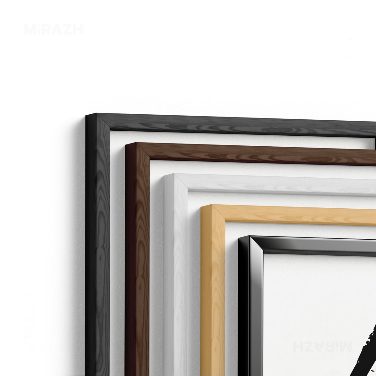RisingTriangle Framed Poster 02 Black Aluminum