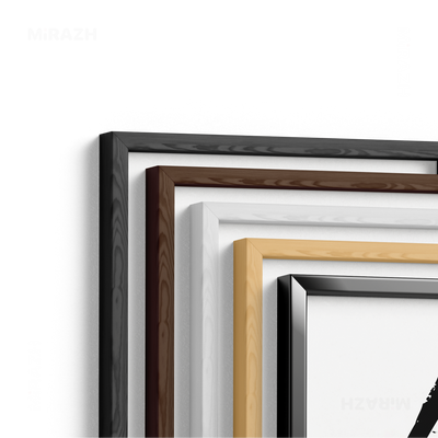 RisingTriangle Framed Poster 02 Black Wood