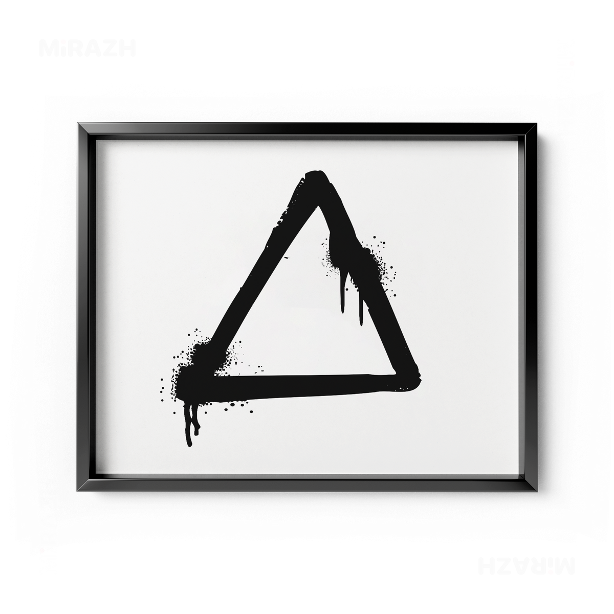 RisingTriangle Framed Poster 03 Black Aluminum