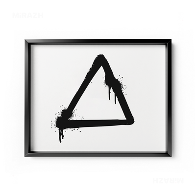 RisingTriangle Framed Poster 03 Black Aluminum