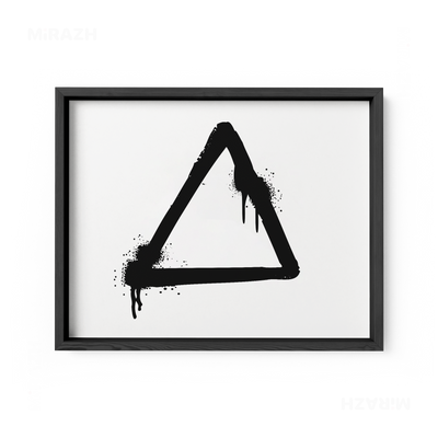 RisingTriangle Framed Poster 03 Black Wood