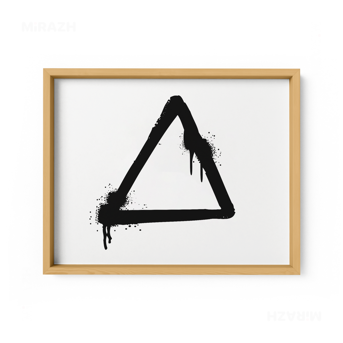 RisingTriangle Framed Poster 03 Natural Wood