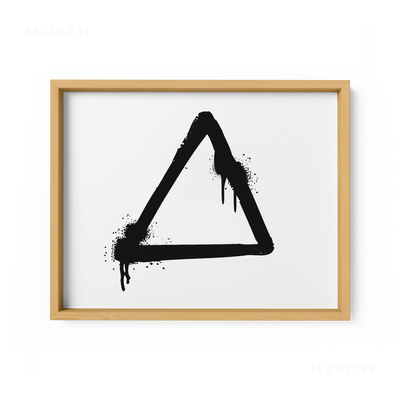 RisingTriangle Framed Poster 03 Natural Wood