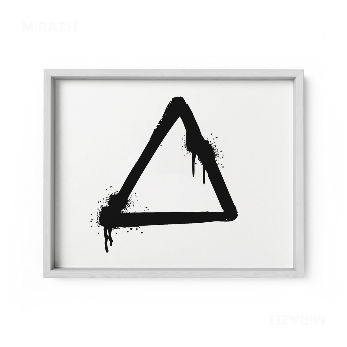 RisingTriangle Framed Poster 03 White Wood