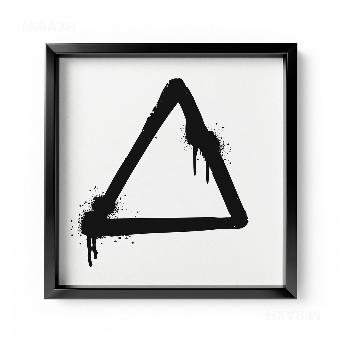 RisingTriangle Framed Poster 04 Black Aluminum