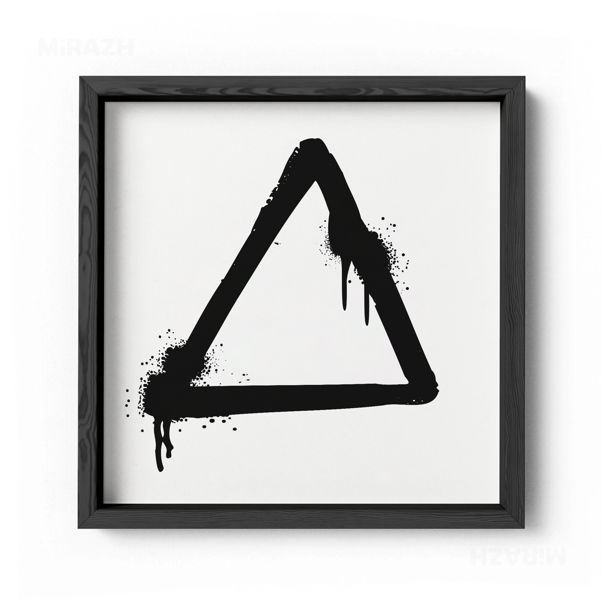RisingTriangle Framed Poster 04 Black Wood