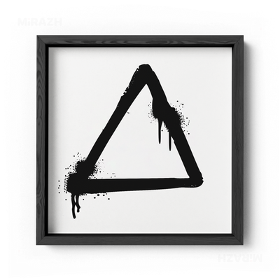 RisingTriangle Framed Poster 04 Black Wood