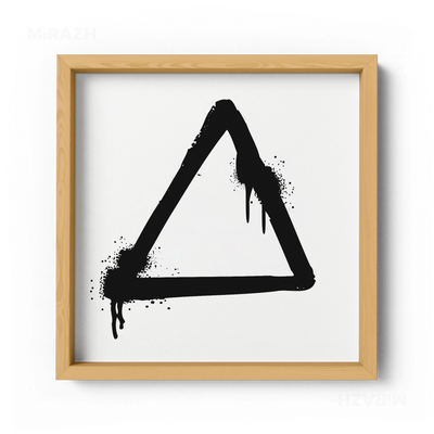 RisingTriangle Framed Poster 04 Natural Wood
