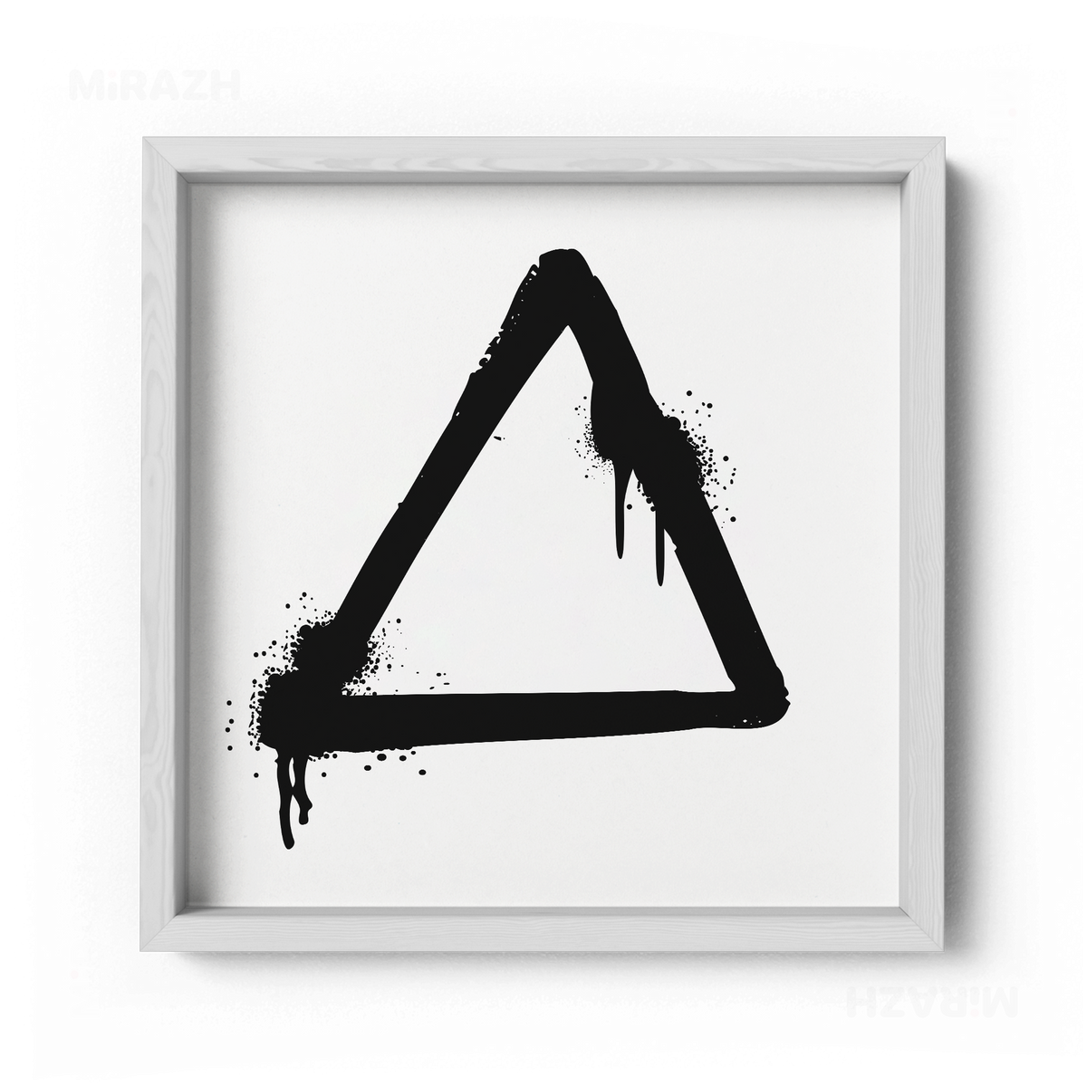 RisingTriangle Framed Poster 04 White Wood