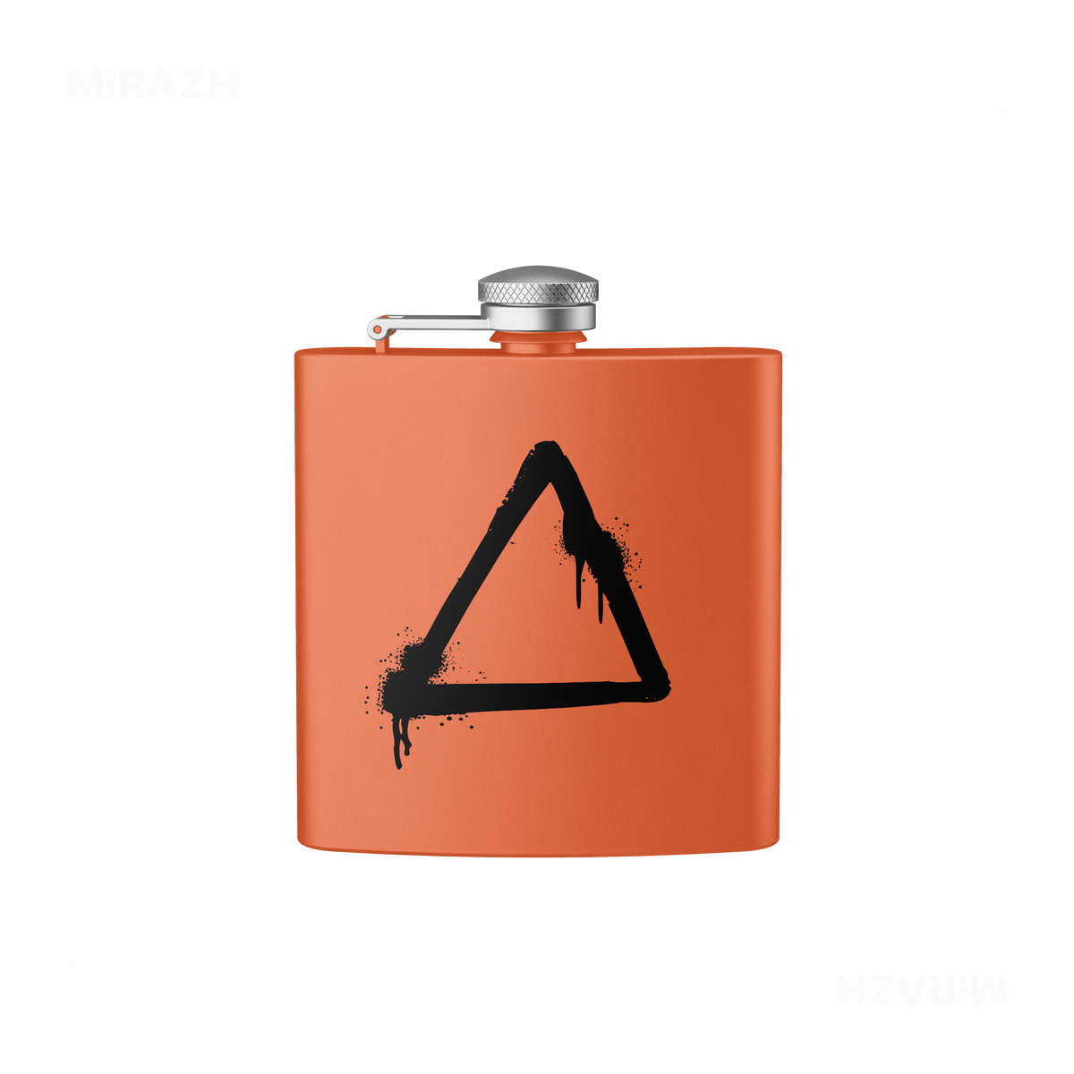 RisingTriangle Hip Flasks 01 Orange