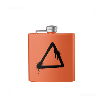 RisingTriangle Hip Flasks 01 Orange