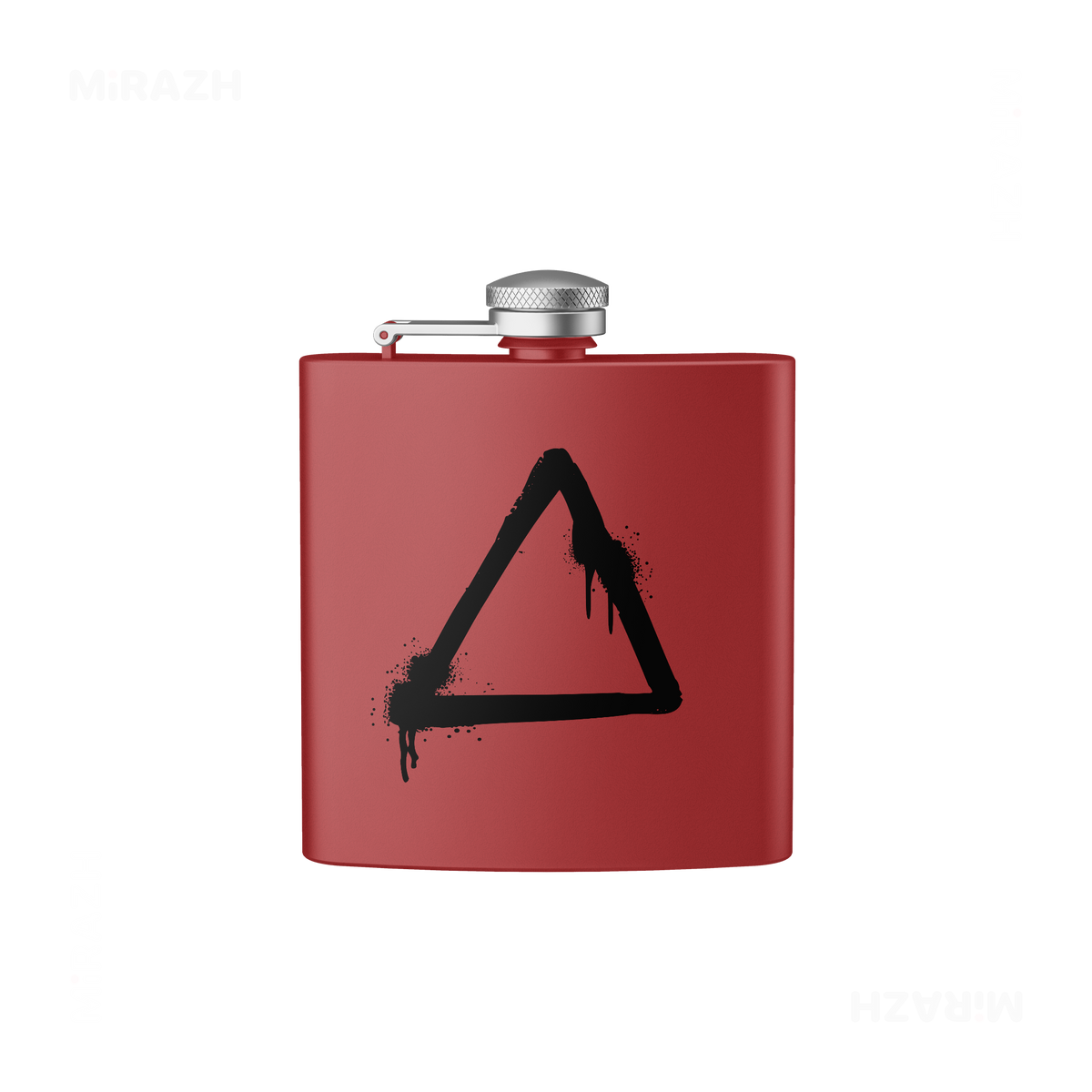 RisingTriangle Hip Flasks 01 Red