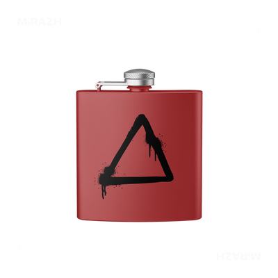 RisingTriangle Hip Flasks 01 Red