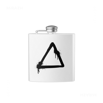 RisingTriangle Hip Flasks 01 White