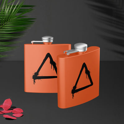 RisingTriangle Hip Flasks 02 Orange
