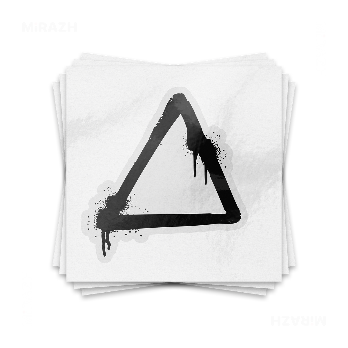 RisingTriangle Kiss Cut Sticker 01 Clear
