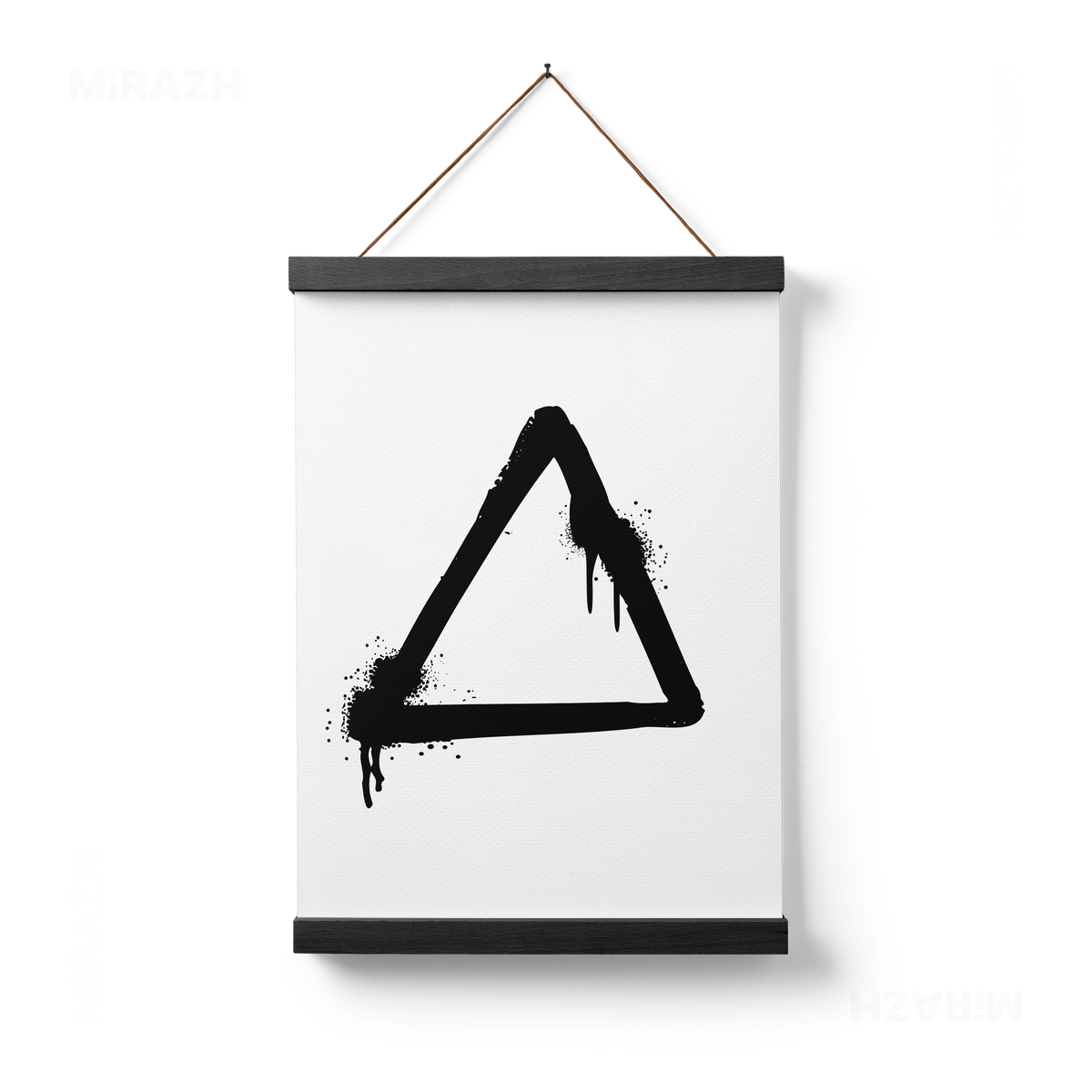 RisingTriangle Magnetic Hanger Poster 01 Black Wood