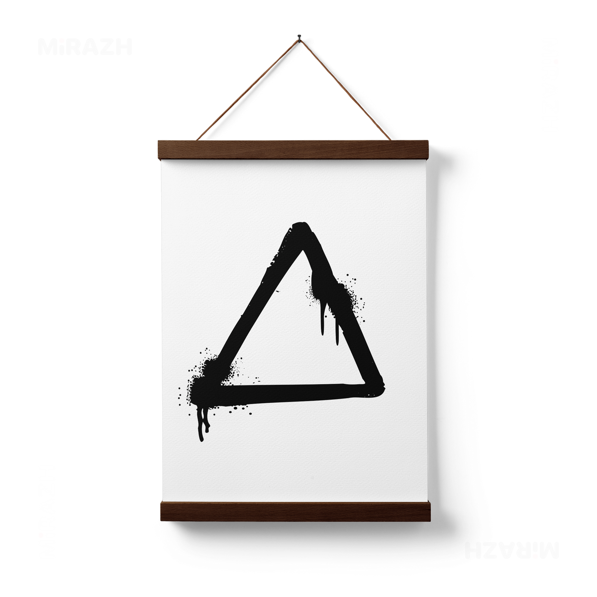 RisingTriangle Magnetic Hanger Poster 01 Dark Wood