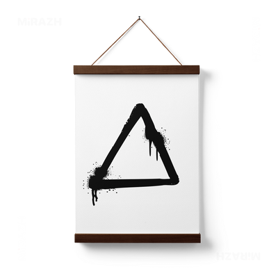 RisingTriangle Magnetic Hanger Poster 01 Dark Wood