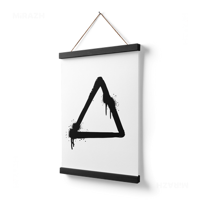 RisingTriangle Magnetic Hanger Poster 03 Black Wood