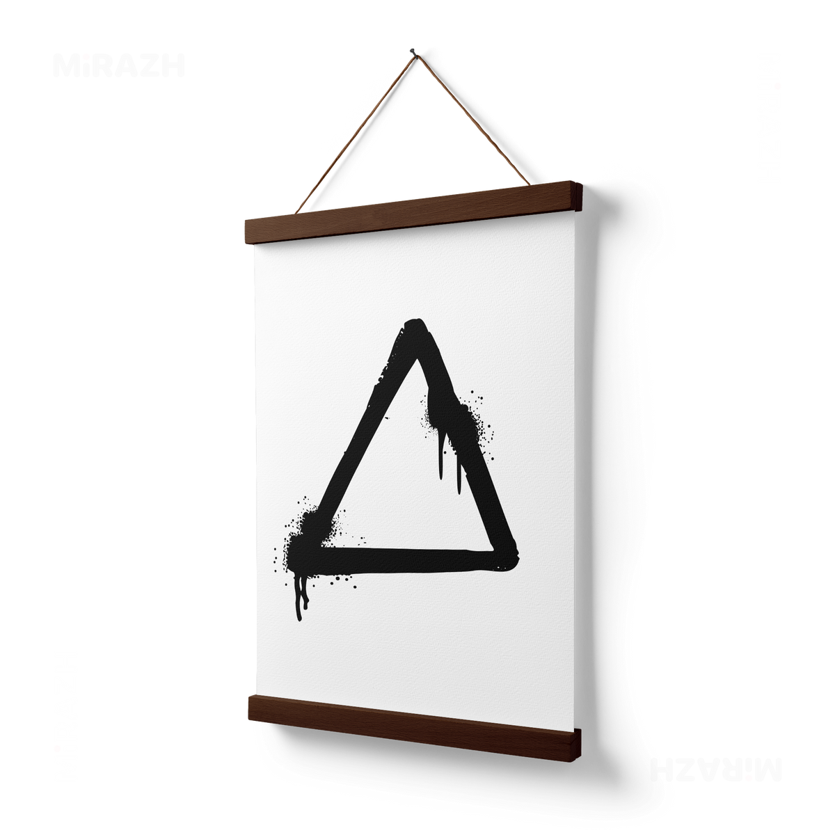 RisingTriangle Magnetic Hanger Poster 03 Dark Wood