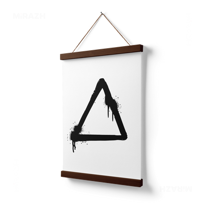 RisingTriangle Magnetic Hanger Poster 03 Dark Wood
