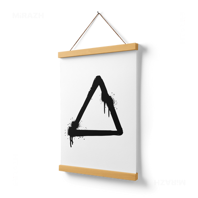 RisingTriangle Magnetic Hanger Poster 03 Natural Wood