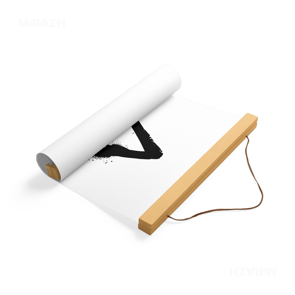 RisingTriangle Magnetic Hanger Poster 04 Natural Wood