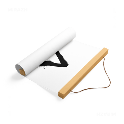 RisingTriangle Magnetic Hanger Poster 04 Natural Wood