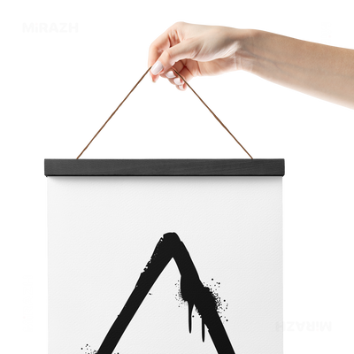 RisingTriangle Magnetic Hanger Poster 05 Black Wood
