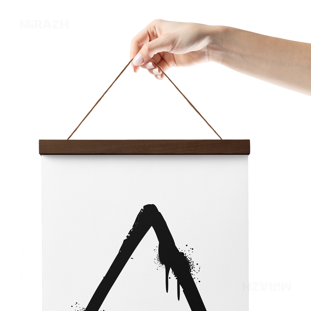 RisingTriangle Magnetic Hanger Poster 05 Dark Wood