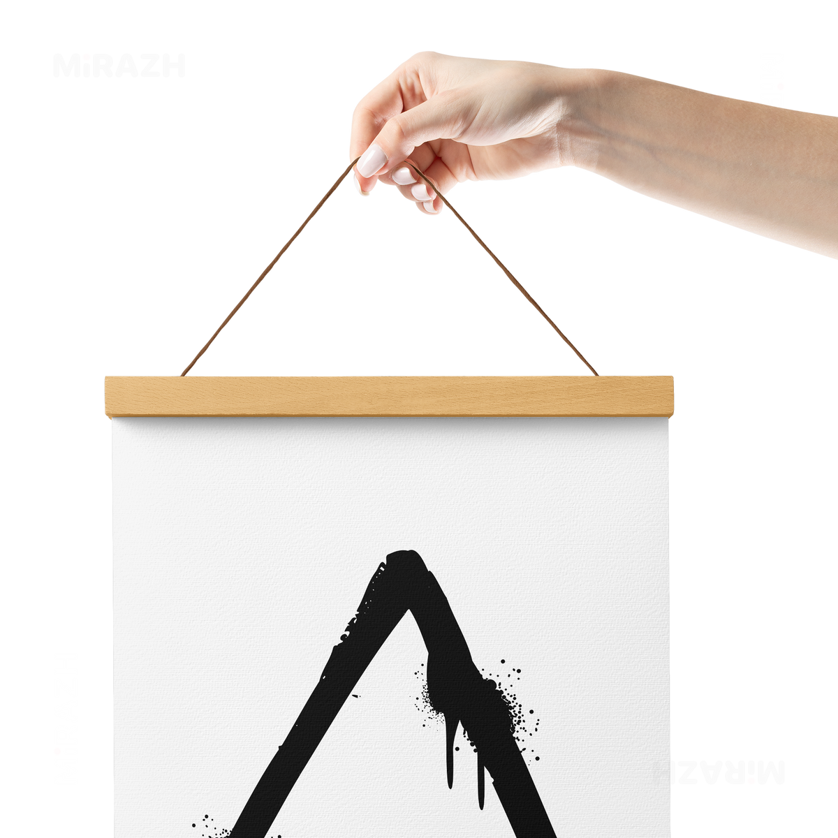 RisingTriangle Magnetic Hanger Poster 05 Natural Wood