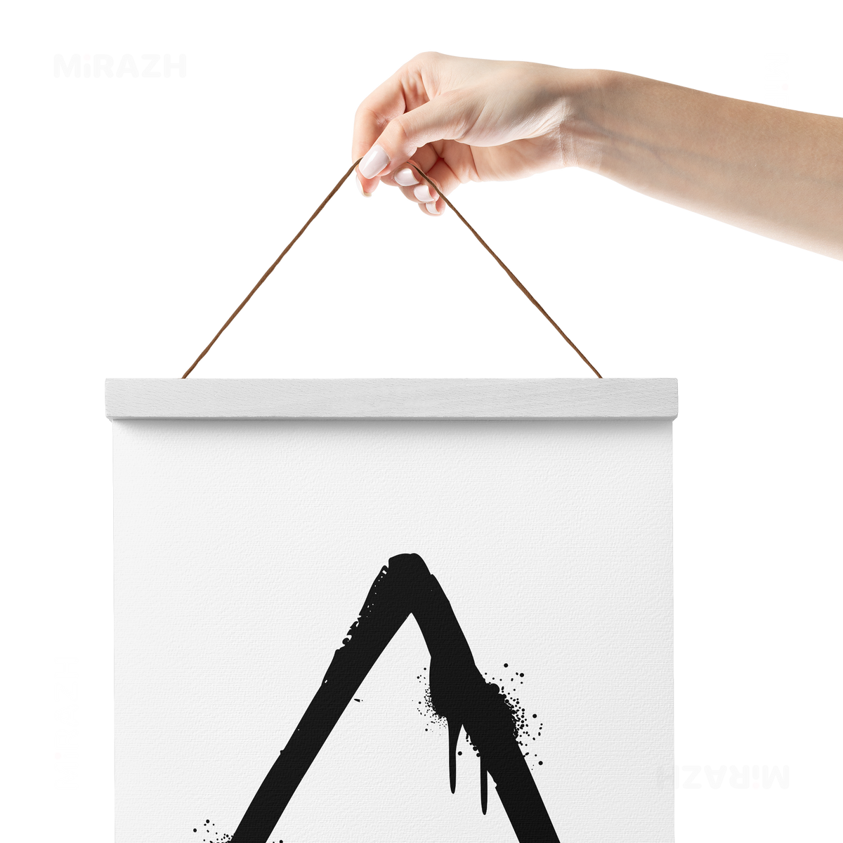 RisingTriangle Magnetic Hanger Poster 05 White Wood