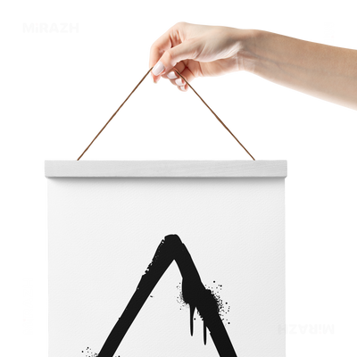 RisingTriangle Magnetic Hanger Poster 05 White Wood