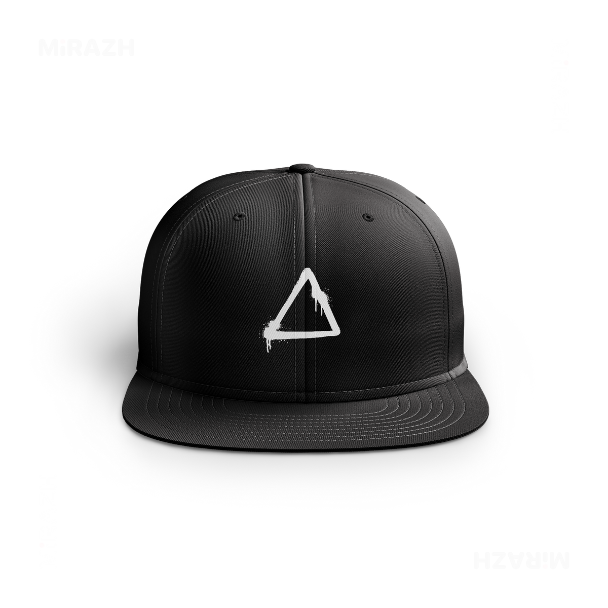 RisingTriangle Snapback Caps 01 Black DTF