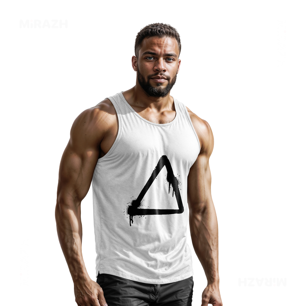 RisingTriangle Tank Tops 02 White