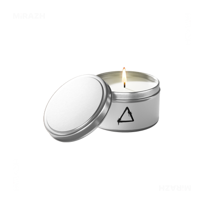 RisingTriangle Tin Candle 01 Silver