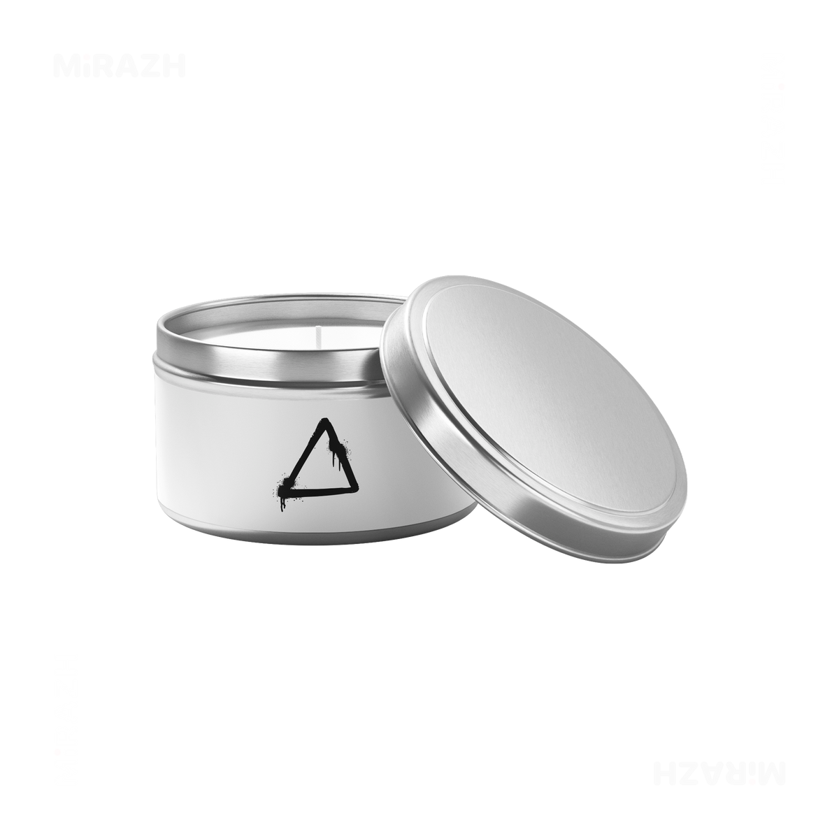 RisingTriangle Tin Candle 03 Silver
