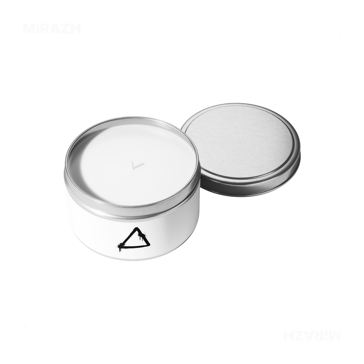 RisingTriangle Tin Candle 05 Silver